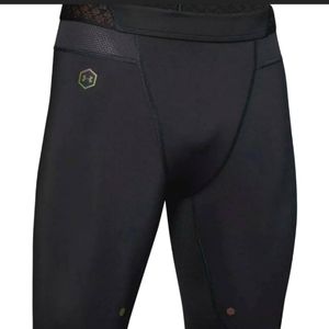 Mens Underarmer Rush compression shorts.